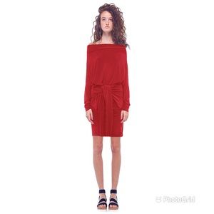 Norma Kamali Red Off Shoulder Dress